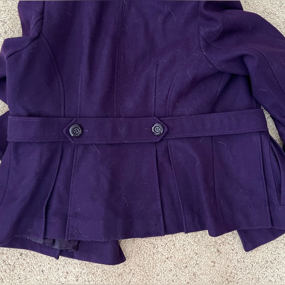 GUESS Purple Pea coat jacket Large - Picture 2 of 12